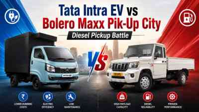 Tata Intra EV vs Bolero Maxx Pik-Up City Diesel Pickup Battle 